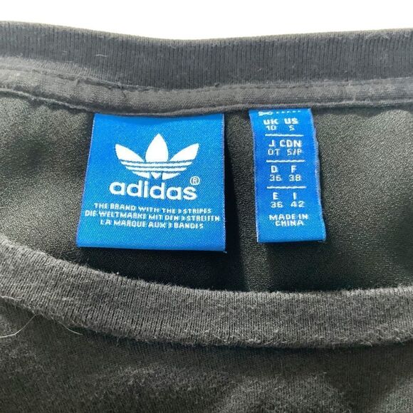 ADIDAS Tre Foil Short Sleeve Tee Mixed Fabrics Sz US S - Picture 4 of 11